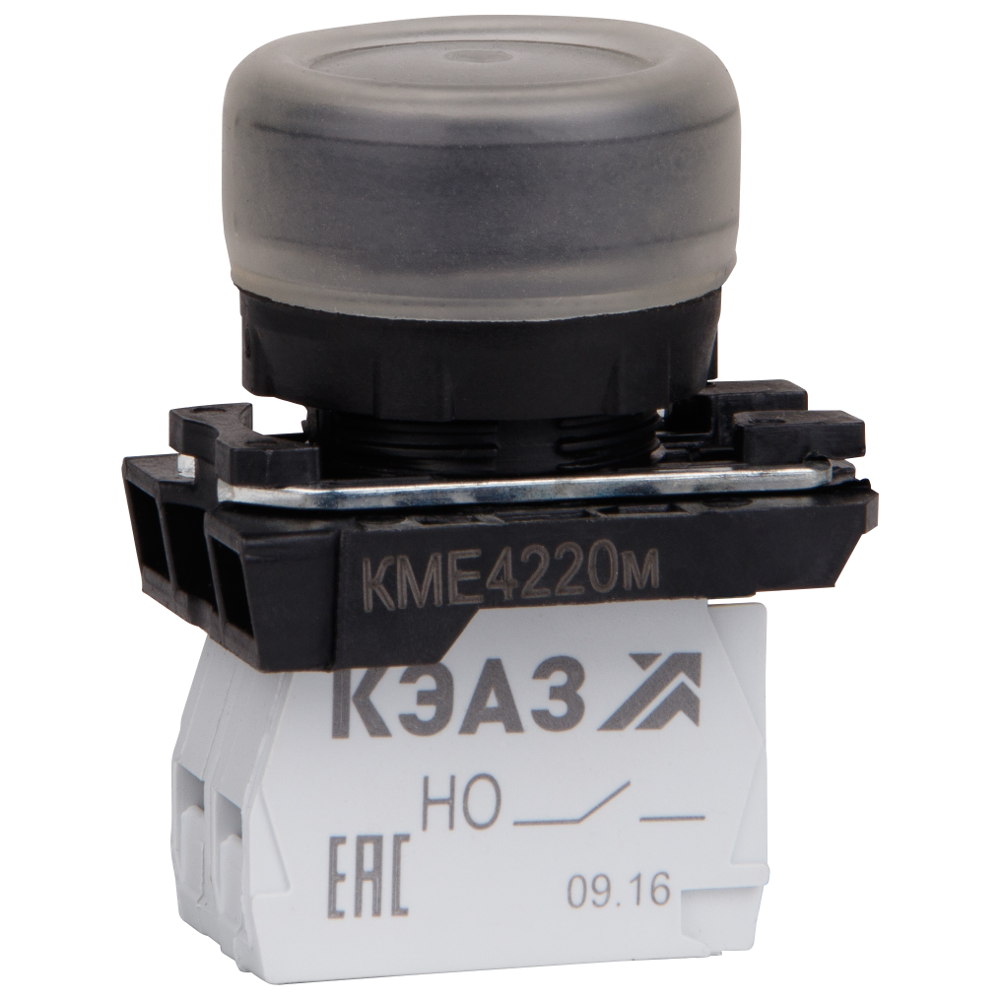 Кнопка КМЕ4220м-черный-2но+0нз-цилиндр-IP65-КЭАЗ, 14 шт