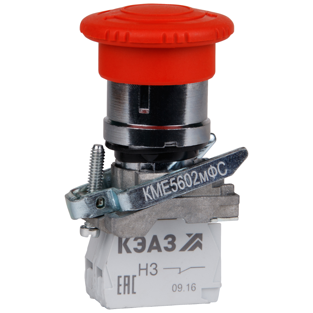 Кнопка КМЕ5112мФС-красный-1но+2нз-гриб-IP40-КЭАЗ, 10 шт