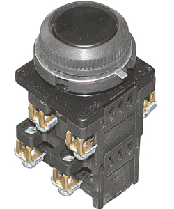 КЕ-182 У2 исп.6, черный, 3з, цилиндр, IP54, 10А, 660В, выключатель кнопочный (ЭТ)