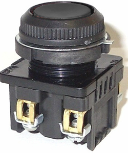 КЕ-181 У2 исп.5, черный, 1р, цилиндр, IP54, 10А ,660В, выключатель кнопочный (ЭТ)
