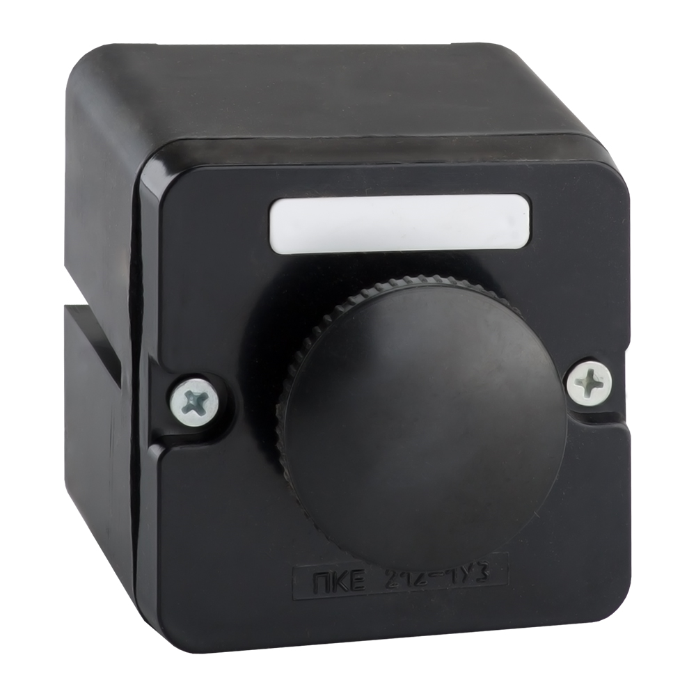 Пост кнопочный ПКЕ 212-1-У3-IP40-КЭАЗ (черный гриб), 20 шт