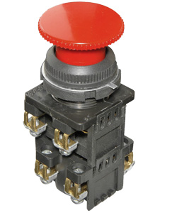 КЕ-192 У2 исп.2, красный, 3з+1р, гриб без фиксации, IP54, 10А ,660В, выключатель кнопочный (ЭТ)
