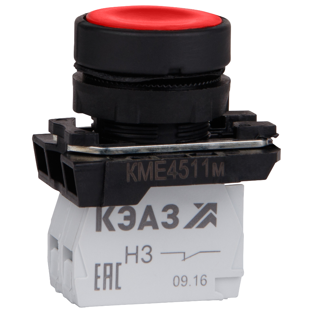 Кнопка КМЕ4511м-красный-1но+1нз-цилиндр-IP54-КЭАЗ, 14 шт
