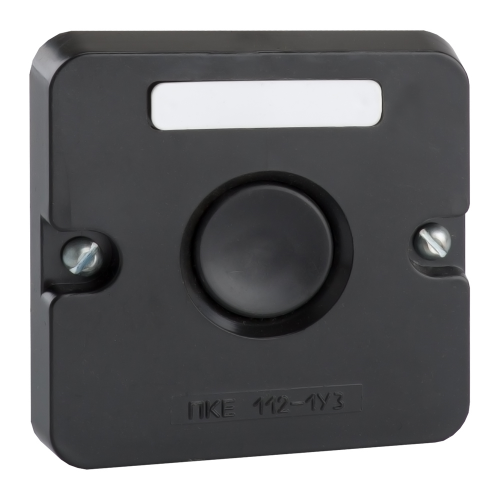 Пост кнопочный ПКЕ 112-1-У3-IP40-КЭАЗ (черная кнопка), 20 шт