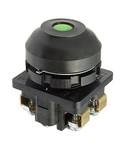 КЕ-081 У2 исп.2, зеленый, 1з+1р, цилиндр, IP54, 10А, 660В, выключатель кнопочный (ЭТ)