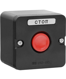 ПКЕ 222-1 У2, 10А, 660В, 1 элемент, красный цилиндр, накладной, IP54  (ЭТ)