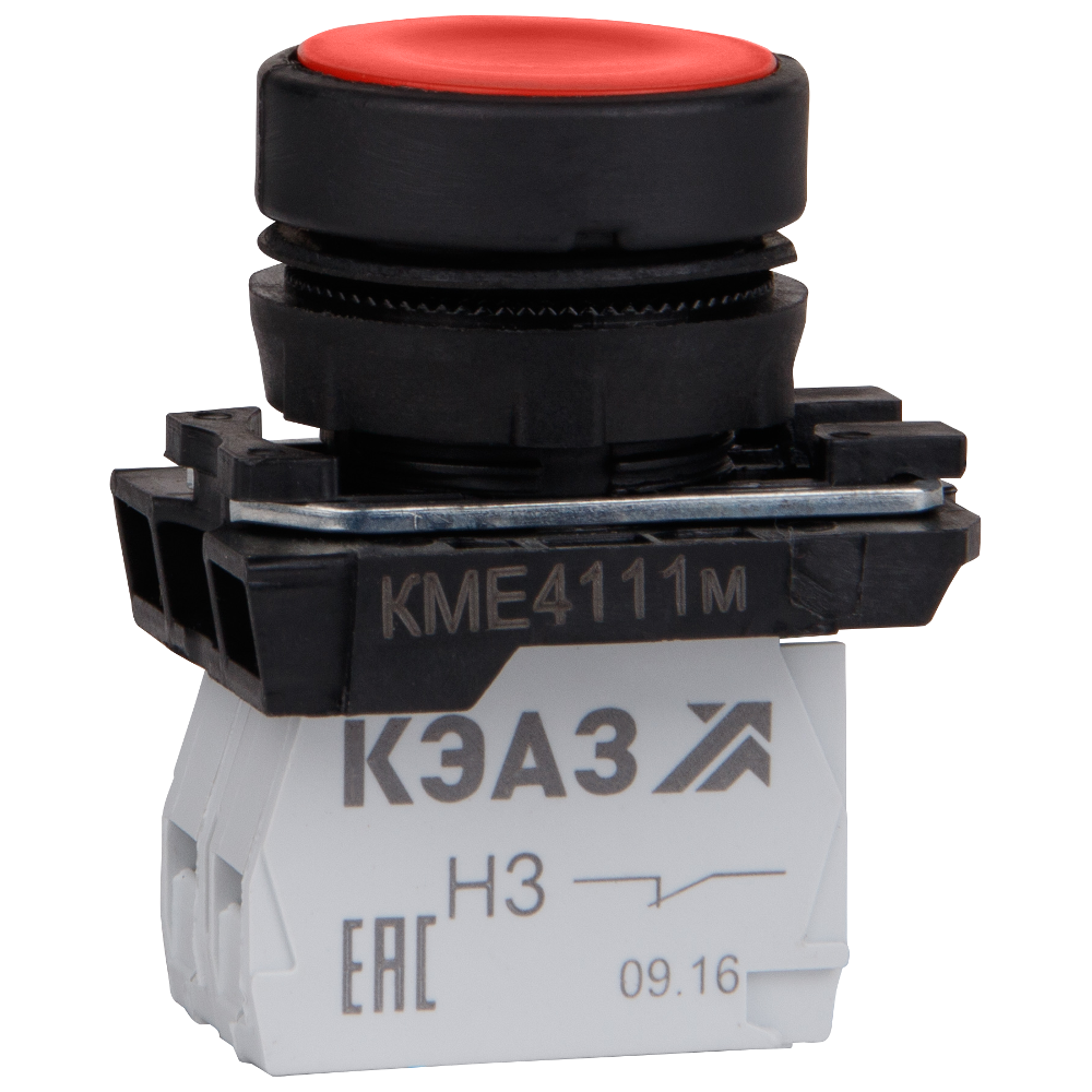 Кнопка КМЕ4501м-красный-0но+1нз-цилиндр-IP54-КЭАЗ, 14 шт