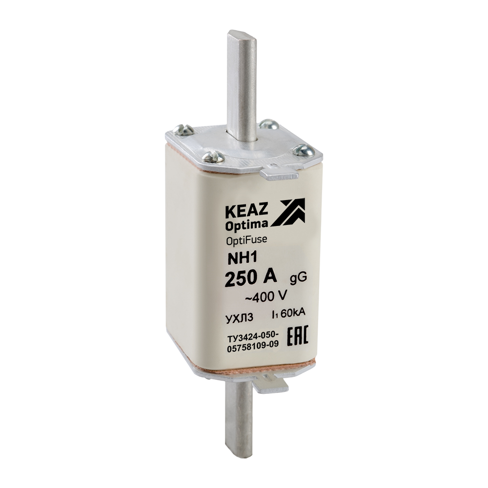 Вставка плавкая OptiFuse NH1-250-400AC-0-gG-УХЛ3, 12 шт