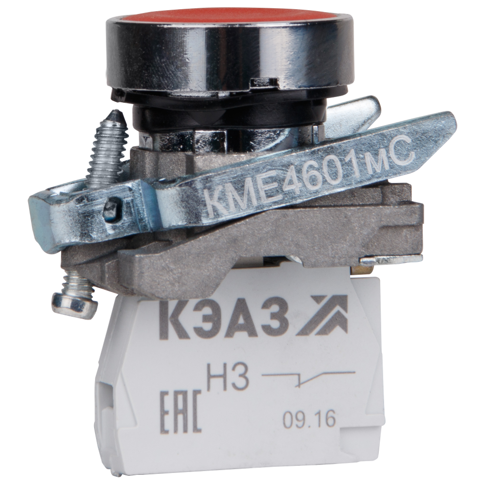 Кнопка КМЕ4111мС-красный-1но+1нз-цилиндр-IP40-КЭАЗ, 14 шт