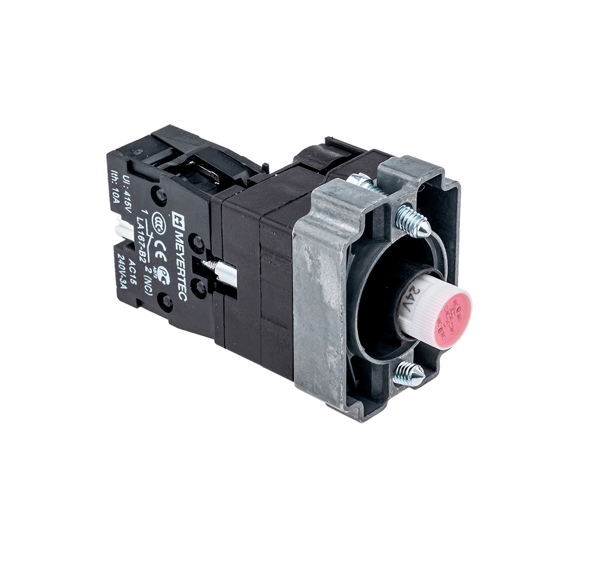 Основание с подсветкой 1NC красный 220V, металл