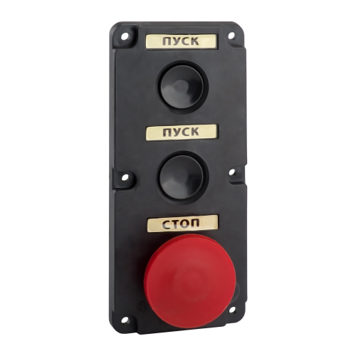 Пост кнопочный ПКЕ 112-3-У3-IP40-КЭАЗ (красный гриб), 24 шт