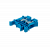 Клемма винтовая проходная, 6 мм², синяя